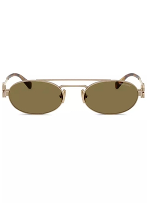 Miu Miu Eyewear oval-frame sunglasses - Gold