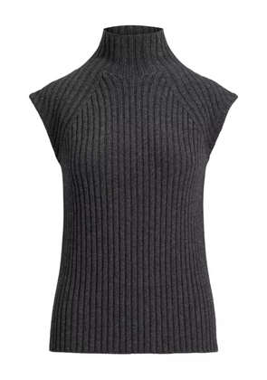 Ralph Lauren Collection ribbed high-neck sleeveless top - Grey