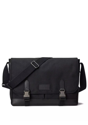 Polo Ralph Lauren leather-trimmed messenger bag - Black