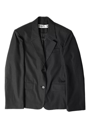 Open YY single-breasted blazer - Black