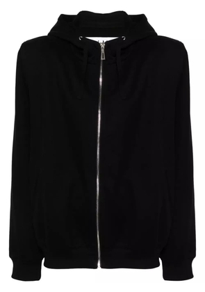 Almaz shoulder-pads cotton hoodie - Black