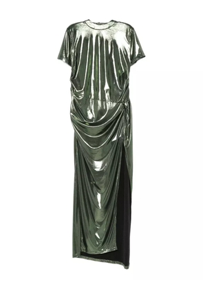 MIAU by Clara Rotescu metallic-effect draped dress - Green