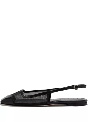 Aeyde Geraldine mesh-panel slingback ballet flats - Black