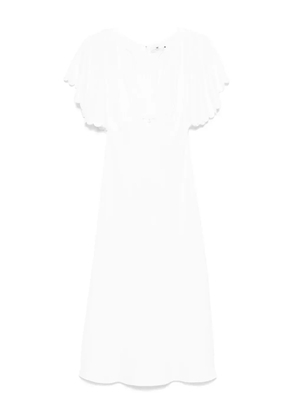 Elisabetta Franchi crepe midi dress - White