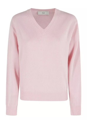 DUNST V-neck long-sleeve sweater - Pink