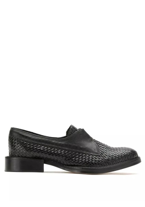 Sarah Chofakian woven-effect loafers - Black