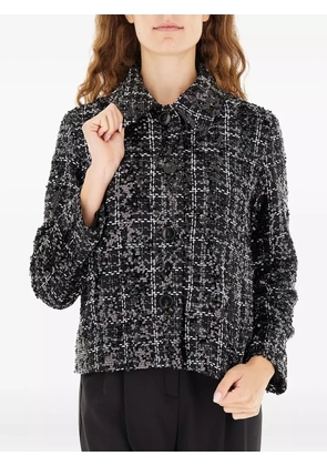 Marella sequin-embellished tweed jacket - Black