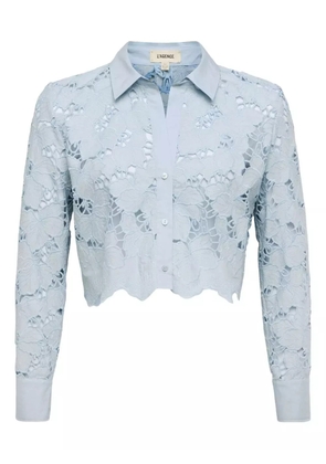 L'Agence Seychelle floral lace button-down shirt - Blue
