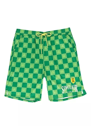 Sinclair checkered track shorts - Green