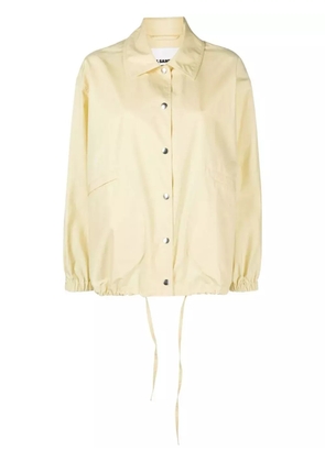 Jil Sander logo-print shirt jacket - Yellow