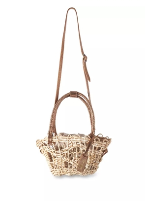 Nannacay Venus P interwoven tote bag - Neutrals