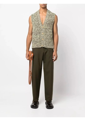Nanushka button-up knitted vest - Yellow