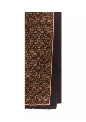 MALIPARMI geometric-pattern scarf - Brown