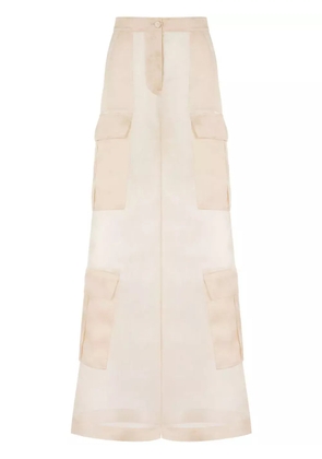 Moschino silk wide-leg trousers - Neutrals