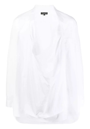 Comme des Garçons Homme Plus draped-detail cotton shirt - White
