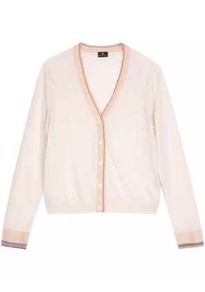 PS Paul Smith stripe-trimmed cardigan - Neutrals