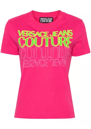 Versace Jeans Couture logo-print cotton T-shirt - Pink