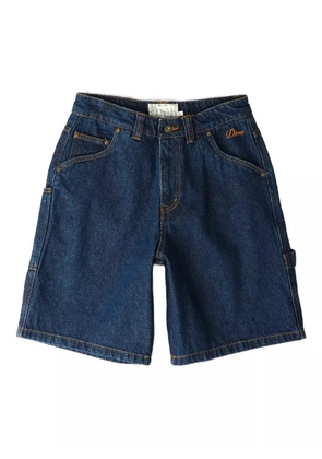 dime logo-embroidered denim shorts - Blue