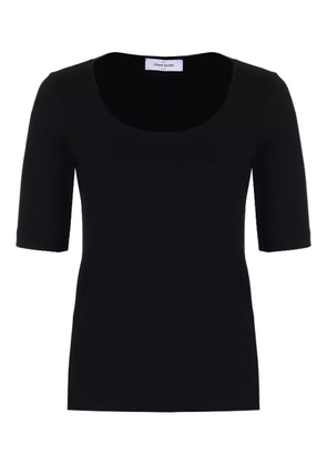 Gran Sasso scoop-neck short-sleeve top - Black