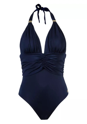 Brigitte deep v-neck swimsuit - Blue