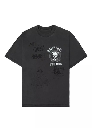 DOMREBEL Varsity Bear graphic-print cotton T-shirt - Black