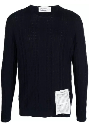 Ballantyne crew-neck pointelle-knit jumper - Blue