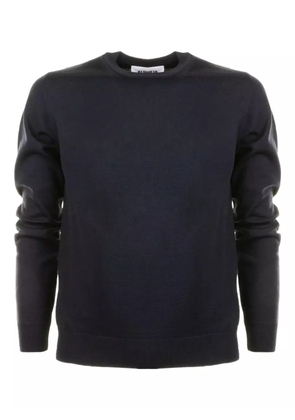 ALPHA STUDIO crew-neck long-sleeve sweater - Blue