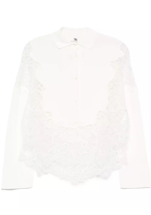 Ermanno Scervino lace-panelling shirt - Neutrals