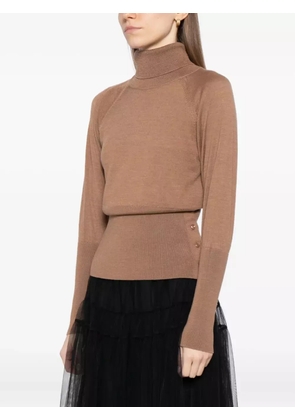 Simone Rocha fitted high-neck top - Brown
