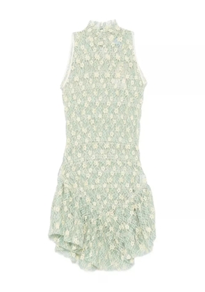 Roberta Einer floral-lace high-neck mini dress - Green