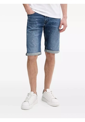Karl Lagerfeld turn-up hem denim shorts - Blue