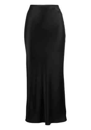 V:PM ATELIER satin-finish flared midi skirt - Black