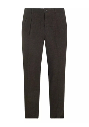 Incotex pleated check trousers - Brown