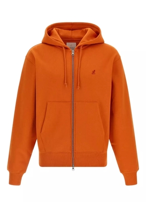 Gramicci zip-front embroidered hoodie - Orange
