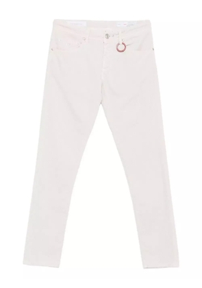 Sartoria Tramarossa ring-detail corduroy trousers - White