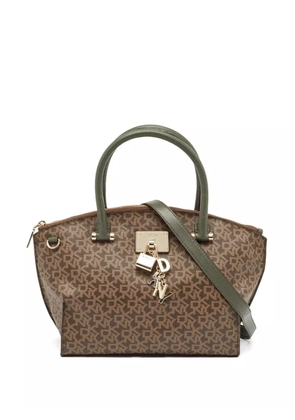 DKNY Vintage Pre-Owned monogram shoulder bag - Brown