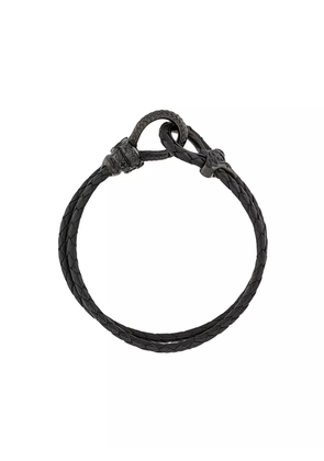 Nialaya Jewelry wrap-around leather bracelet - Black