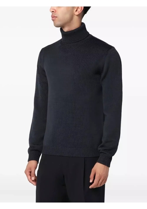 Roberto Collina turtleneck ribbed sweater - Blue
