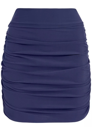 Amir Slama draped mini skirt - Blue