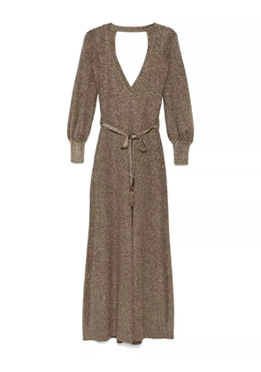 TOM FORD V-neck open-back maxi dress - Gold