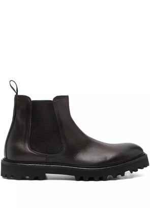 FRATELLI RENNELLA elastic-panel leather boots - Brown