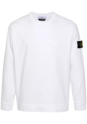 Stone Island Compass cotton sweatshirt - White