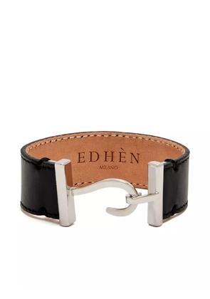 Edhen Milano leather hook-fastening bracelet - Black
