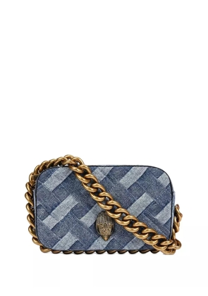KG Kurt Geiger small Kensingtin denim chain-strap crossbody bag - Blue