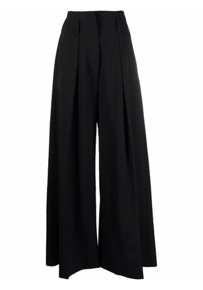 Alberto Biani mid-rise palazzo trousers - Black