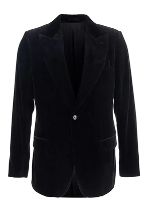 Lardini single-breasted velvet jacket - Black