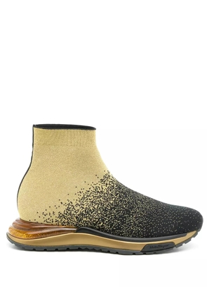 Ferragamo metallic sock sneakers