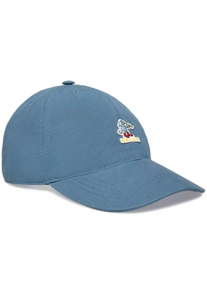 Bally logo-appliqué cotton cap - Blue