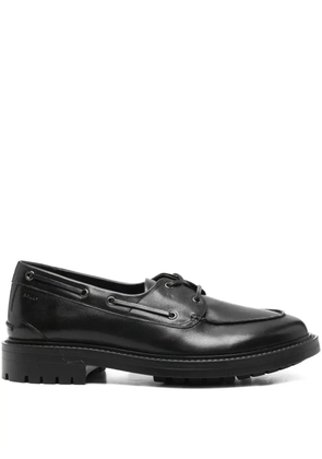 Bally leather boat shoes - Black
