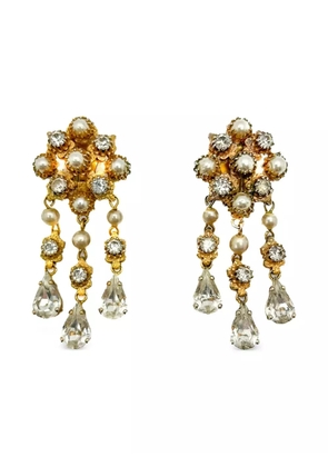 Christian Dior Pre-Owned 1950s Renaissance crystal earrings - Gold